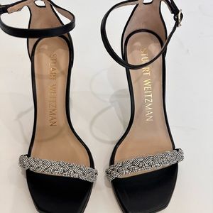 Stuart Weitzman Women's Nudistcurve 100 Barely There Heeled Sandals, size 7M